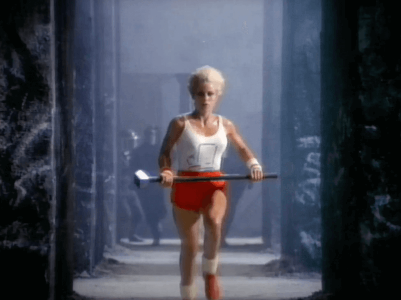 iconic macintosh ad woman with hammer