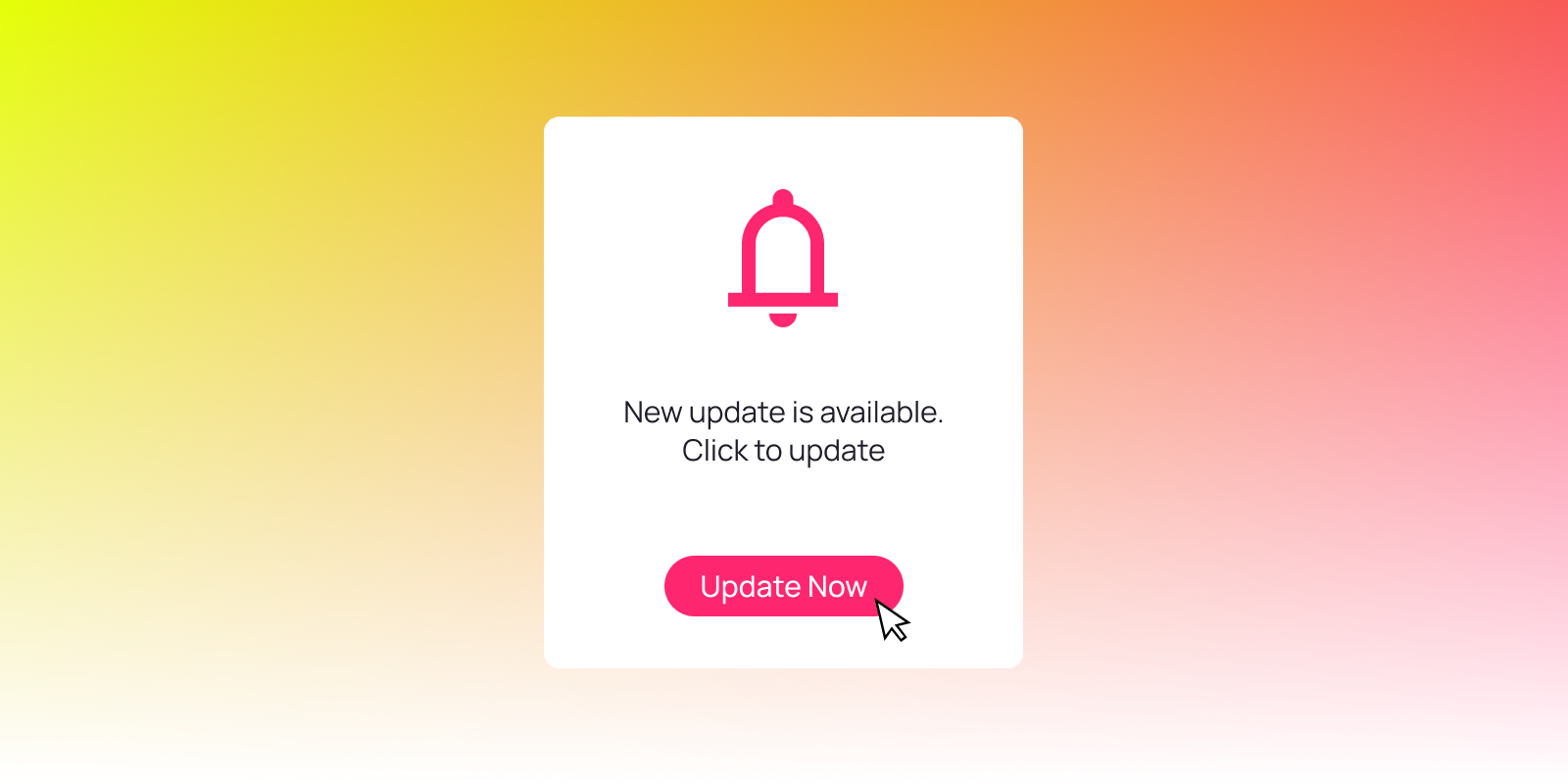 Pop-up alert metaphorically announcing a new Polkadot update is available