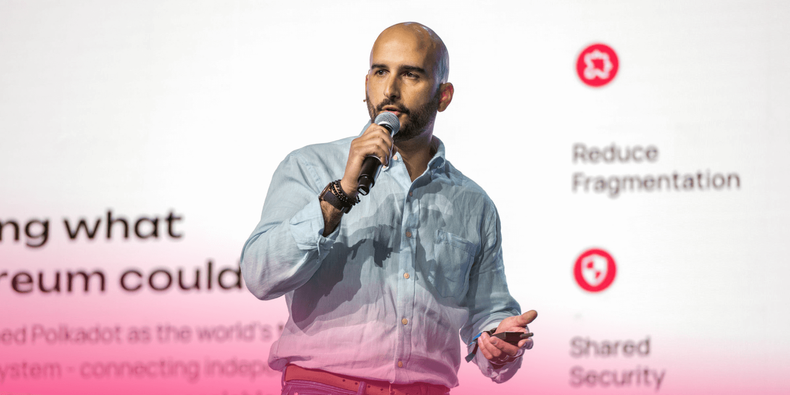 Dave Sedacca speaks at Consensus 2025, presenting how Polkadot is solving fragmentation and delivering secure, scalable blockchain infrastructure.