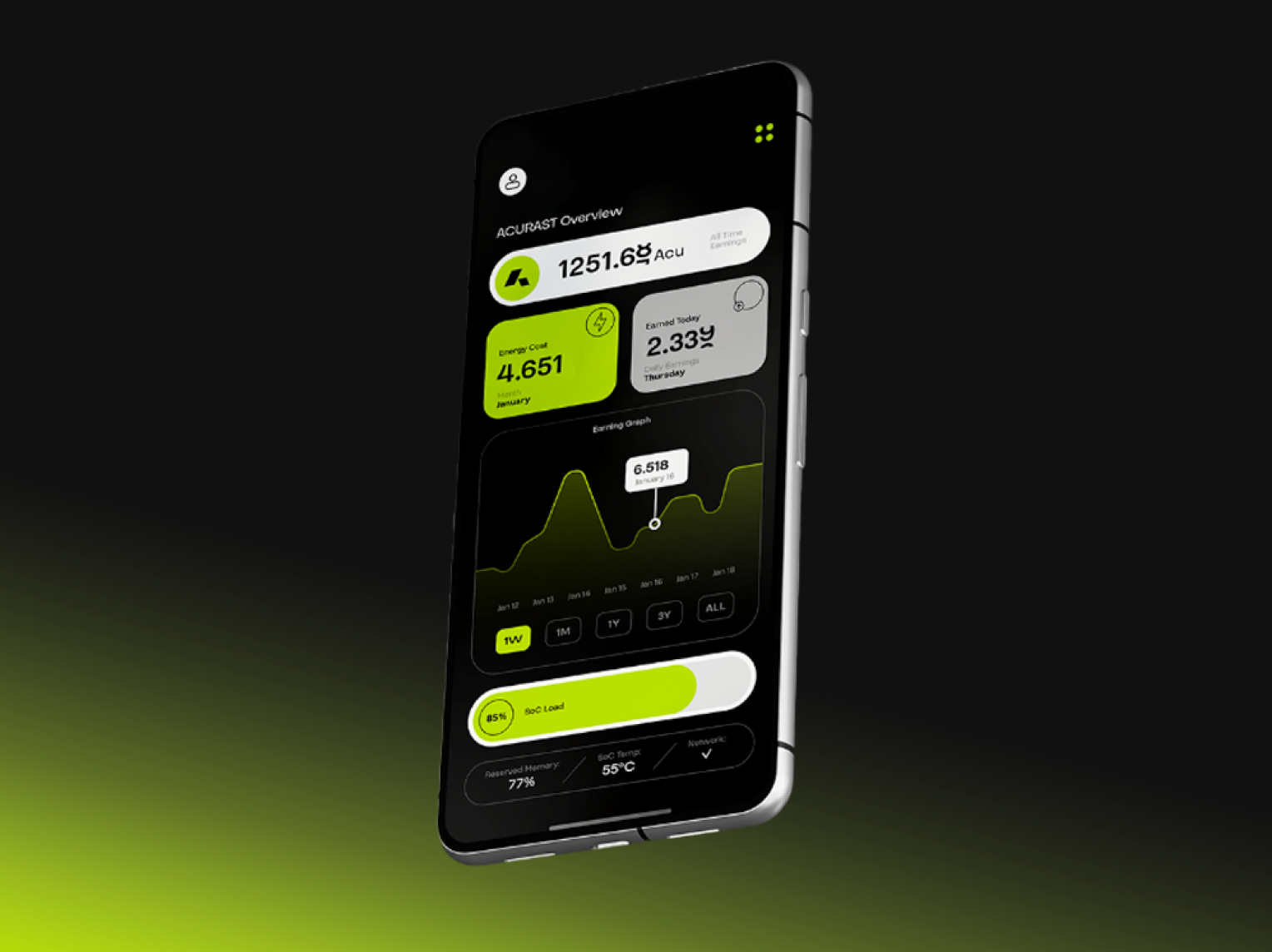 acurast iphone user interface