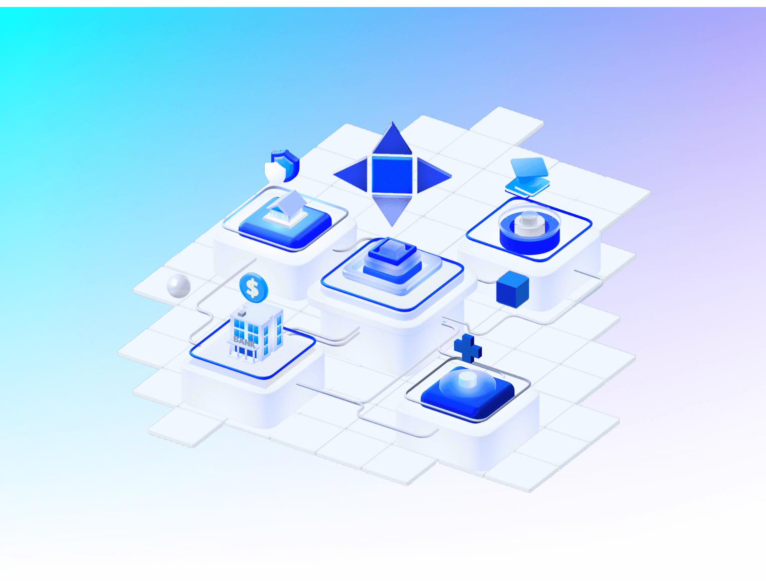 icon of interconnected society and infrastructure mandala chain