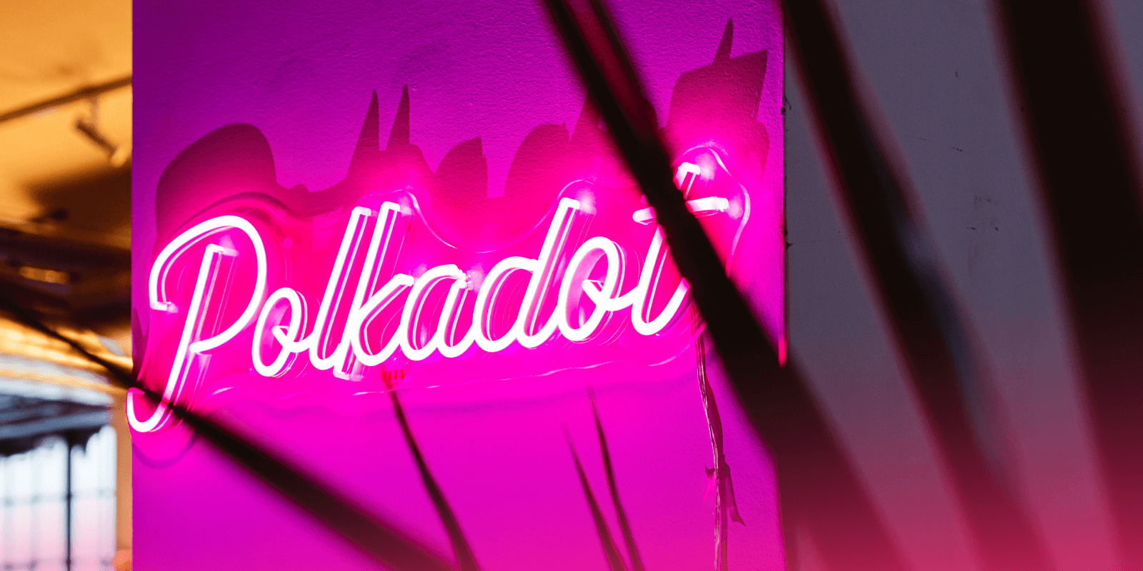 Polkadot hot pink neon light signage